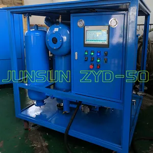 JUNSUN Series ZYD Thermal Vacuum Transformer Oil Purification (Oil Filtration & Treatment) Plant 3000/6000/9000 Liters/Hour thumbnail-1