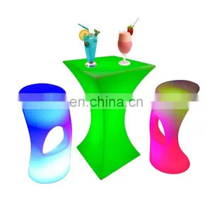 Led Glow Lounger Chair Nightclub Events Commercial Sofa Sets Outdoor Bar Furniture Sets Coffee Table thumbnail-1