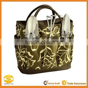 Custom Printed Polyester Garden Tool Bag for Women,brown Garden Tool Organizer Bag,custom Made Ladies Garden Tool Bags thumbnail-1