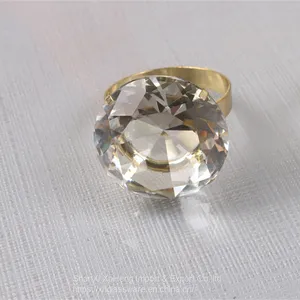 Hot Sale Acrylic Crystal Big Diamond Ring Proposal Crafts Big Napkin Ring Creative Decoration Valentine's Day thumbnail-4