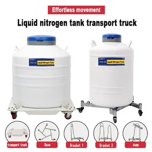Gabon Republic Liquid Nitrogen Dewar Semen Tank KGSQ Liquid Nitrogen Container Trolley thumbnail-4