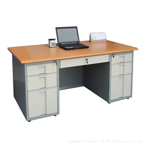 Modern Office Furniture Metal Simple Office Desk With Drawer thumbnail-1