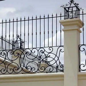 Farm and Garden Security Fencing, Durable Wrought Iron Garden Fence Privacy Design for Outdoor Boundaries thumbnail-1