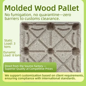High-Strength, Nail-Free, Splinter-Free Molded Wood Pallets — Specialized for Warehousing and Logistics thumbnail-1