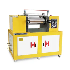 Compact Laboratory Two Roll Mixing Mill for PE PP Polymer Material Mixing and Testing thumbnail-1