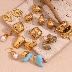 Stainless Steel Earrings Bulk Wholesale 304 Steel Hypoallergenic Earrings for Ecommerce Sellers thumbnail-1