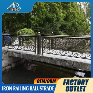 Home Villa Wrought Iron Railing Balcony Balustrades Stair Fence For Sale thumbnail-4