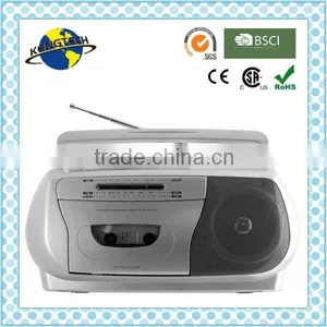 Silver Color AM FM Analogue Radio Cassette Recorder Portable Radio thumbnail-1
