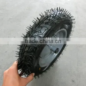 High Rubber Rubber Wheel 3.00-8 Metal Rim With Nylon Bush thumbnail-1