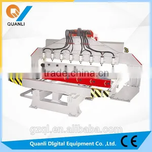 Factory Supplier QL-2512-8 DSP Multi-head 4 Axis Engraving Machine for 3d Solid Wood thumbnail-1