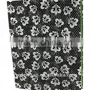 Embossed Glitter Woven Cloth Wrapping Ring Binder Desktop File Holder for Office Stationery Cardboard A4 or FC Size thumbnail-1
