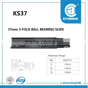 Zinc Finish Triple Premium Telescopic Drawer Sliding Channel thumbnail-3