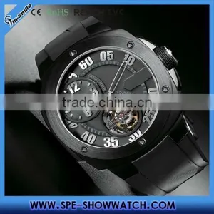 Black Dial Black Rubber Strap Atomic Sport Watch thumbnail-1