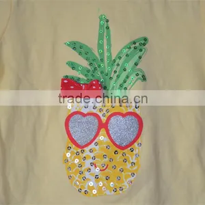 The Little Girl's Dress Clothing Wholesale Children's Clothing Fashion Design/ Girls' Yellow T-shirt thumbnail-4