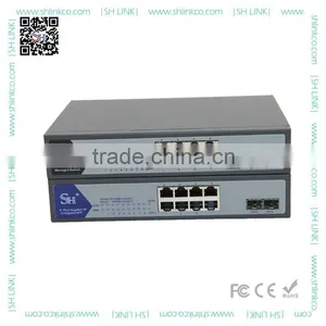 CCTV Manufacture Unmanaged 2 Port SFP to 8 Port RJ45 10/100/1000M Ethernet Fiber Optic Switch thumbnail-2