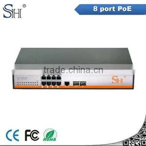 IEEE802.3 at IP Surveillance Cameras Din Rail 8 Full Gigabit Poe Switch thumbnail-4