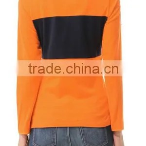 High Quality Logo Embroidered Long Sleeve Women Polo Shirt thumbnail-4