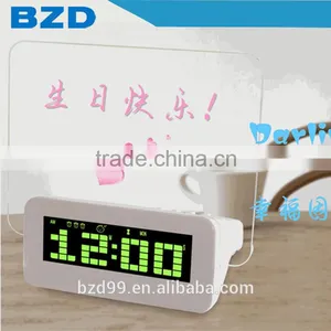 New Promotional Multi-functional USB HUB Electronic Digital Timer Transparent LCD 3 Alarm Settings LED Memo Board Clock thumbnail-1