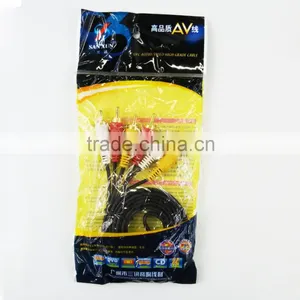 High Quality 3RCA to 3RCA VICEO&AUDIO M/M Cable for Computer/TV/DVD Player/soundbox thumbnail-6