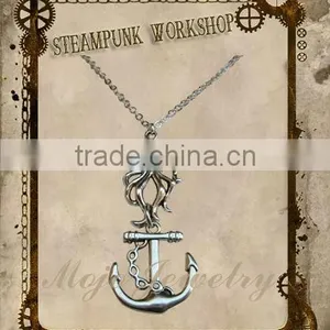 Vintage Jewelry Retro 70s Alternative Hip Hop Steampunk Chain Necklace thumbnail-1
