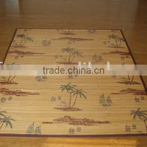 Painted Bamboo Rugs thumbnail-1