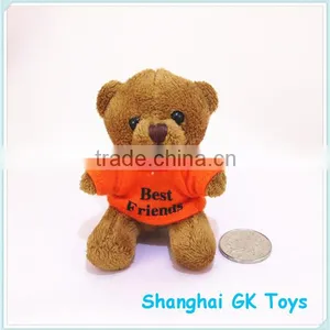 Promotional 10cm Teddy Bear With T-shirt Keychain thumbnail-1