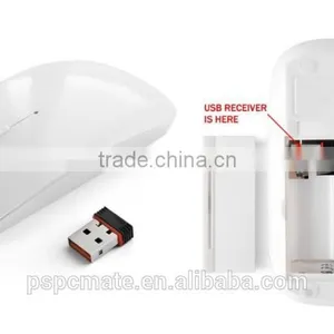 Flat Wireless Mouse 2.4 GHZ Wireless Mouse Flat Wireless Optical Mouse( White Glossy) thumbnail-6