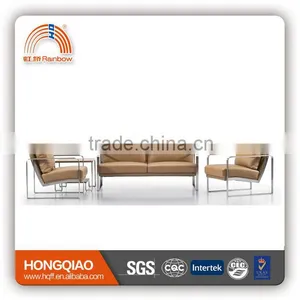 S-42 Leather Luxury Sofa Stainless Steel Fram Sofa Italy Sofa thumbnail-1