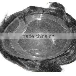 Human Hair Men's Toupee Hair Replacement Hair System thumbnail-1