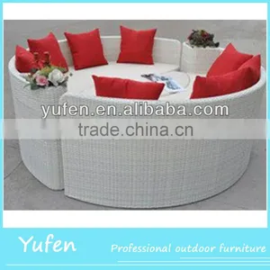 3pcs Half-moon Wicker Modern Sofa Bed thumbnail-2