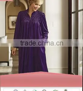 Export Purple Long Luxury Zip Front Women's Loungewear Pyjama thumbnail-1