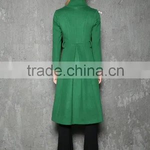 Green Long Coat Winter Coat Wool Jacket Army Coat thumbnail-5
