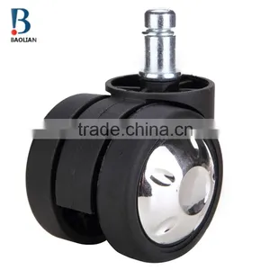 BL Bravo Swivel Black Durable 60mm Heavy-duty Glittering Moon Nylon Caster for Office Furniture thumbnail-2