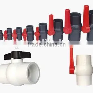 First Class Colorful Slip Plastic Pvc Ball Valve thumbnail-1