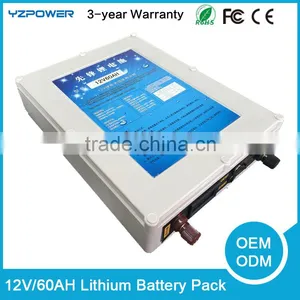 12V 40Ah 60mAh Rechargeable Lithium Battery Modules Pack thumbnail-2