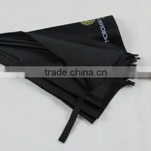 23 Inches Black Color Custom Made Auto Open Straight Umbrella thumbnail-4