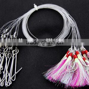 The NewJapan Fishing Hooks 25pcs/1 Bag Longline Traces Flasher Hook 50cm Fishhook Lure Hook for Fishing thumbnail-1