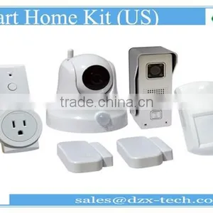 2016 Newest 2g/3g/4g Intelligent! Dzx G3 GSM Quad Band Wireless Doorbell Gsm Alarm System With Smoke Detector for Fire thumbnail-4