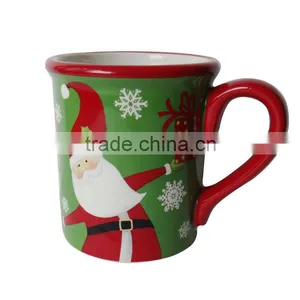11oz Dolomite Mug With Christmas Santa Painting and Snowflake Decal thumbnail-1
