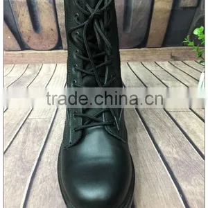 Wholesale Black Leather Combat Military Police Tactical Boots for Man thumbnail-4