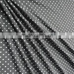 Black Fabric With White Dot Swimwear Fabric Stock thumbnail-2