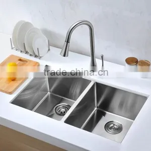 Modern Kitchen Design Undermount Double Bowl Stainless Steel Kitchen Sink With CUPC Quality Choice thumbnail-6