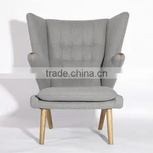 Hans J. Wegner Cashmere Teddy Bear Chair and Ottoman thumbnail-6