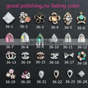 Gold Plating no Fading Color Drop Bow Pearl Big Stone Crown Nail Metal Jewelry Quality Choice thumbnail-1