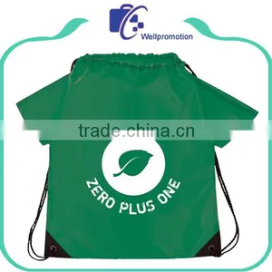 210D Polyester Sport Drawstring Bag Custom With Two Pockets thumbnail-1