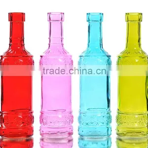 Retro Caving Colored Glass Vase thumbnail-2