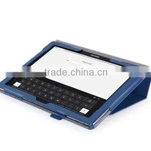 Leather Book Case for Samsung Galaxy Tab Pro S With Elastic Hand Strap, Card Holder, Stylus thumbnail-6