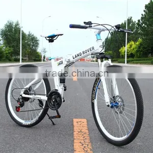 26-inch Folding Mountain Bike 21 Speed Dual Disc Brakes Student Bike thumbnail-2