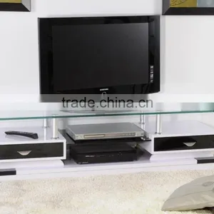TV-3009 Glass Top TV Stand With Drawers thumbnail-2