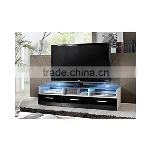 TV-2334 New Modern Glass Top TV Stands With Drawers thumbnail-2